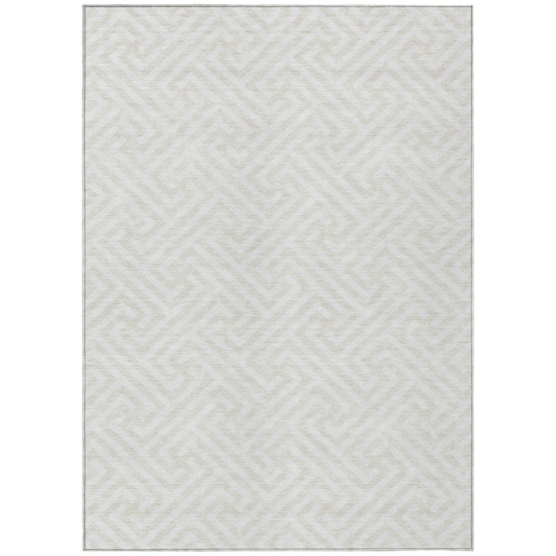 HomeRoots Geometric Transitional Rectangle Outdoor Rug