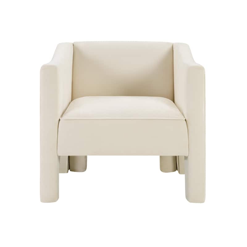 Christopher Knight Home - Barrel Modern Upholstered Accent Chair with Ergonomic Comfort.