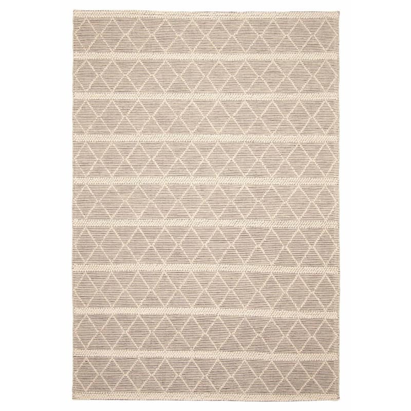 ECARPETGALLERY Braid weave Sienna Grey Wool Rug - 6'0 x 8'11 - Grey - 6'0 x 8'11