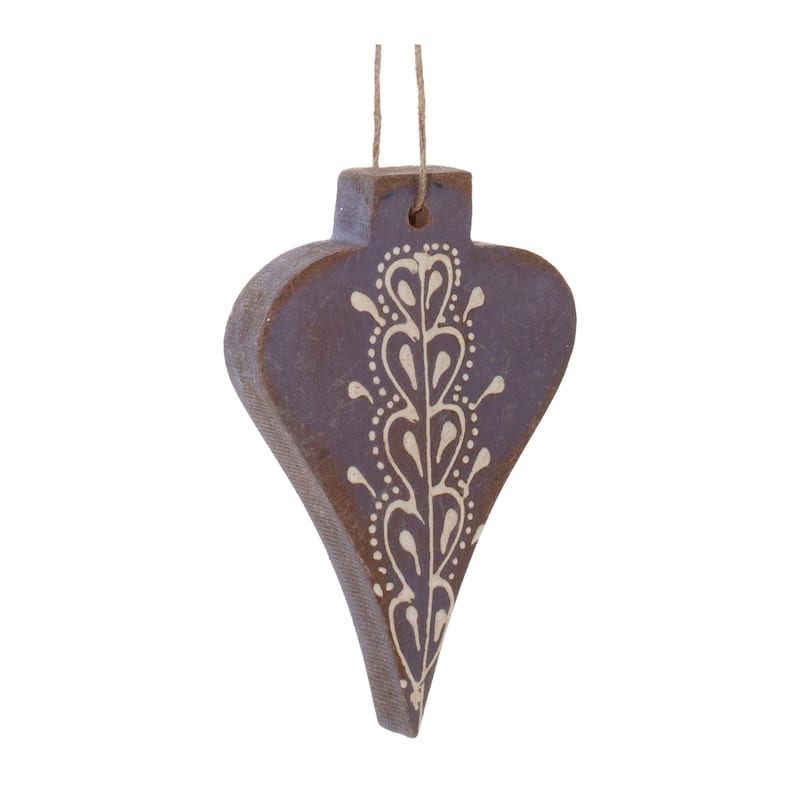 Wood Finial Ornament (Set of 6)