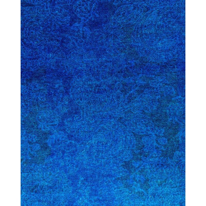 Fine Vibrance One-of-a-Kind Hand-Knotted Runner Rug - Blue, 2' 9" x 3' 10" - 2' 9" x 3' 10"