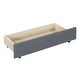 preview thumbnail 13 of 98, L-Shaped Backrest Daybed Upholstered Daybed Frame Classic Wood Slats Design with 2 Storage Drawers or Trundle, Full Size