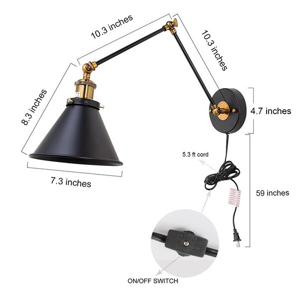 Farmhouse plug in wall sconce discount