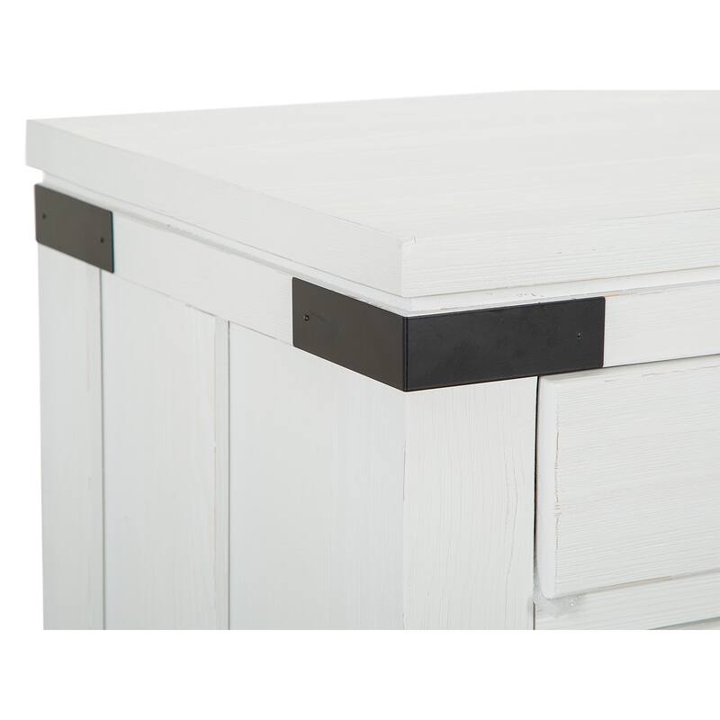 Magnussen Home Harper Springs Silo White Server - 54''W x 18''D x 37''H
