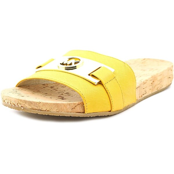 Michael kors slides womens yellow Clearance