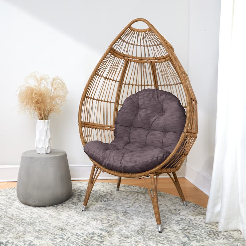 Sorra Home Velvet Egg Chair Replacement Cushion (Cushion Only) - Fig
