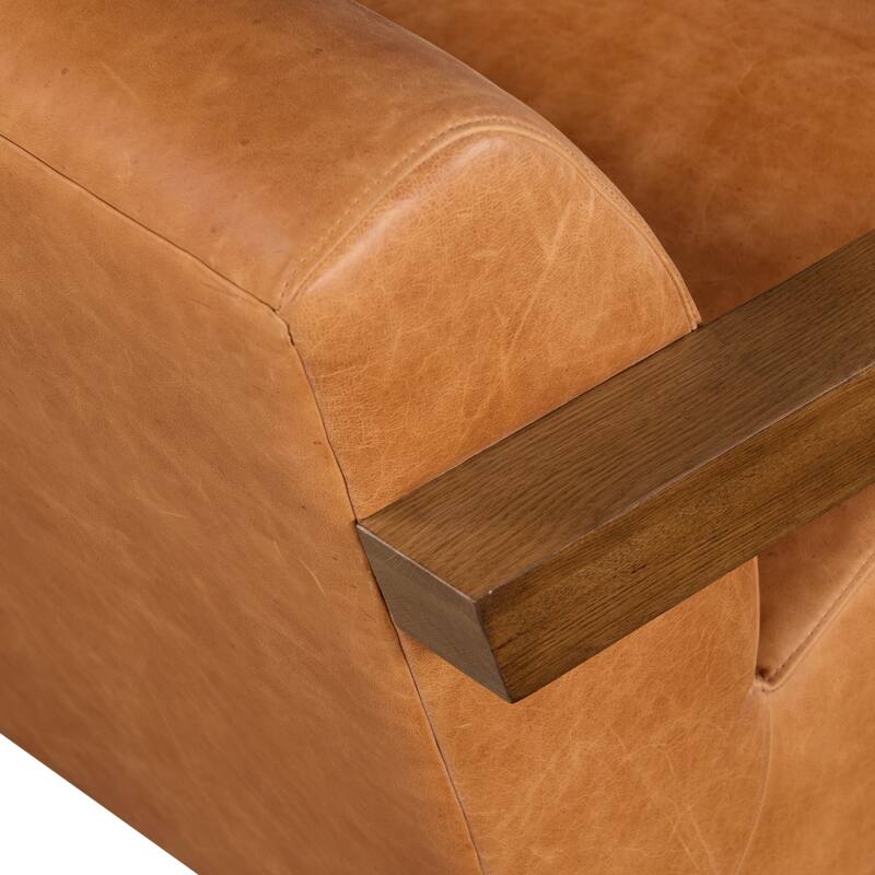 Poly and Bark Giza Lounge Chair - Italian Genuine Leather