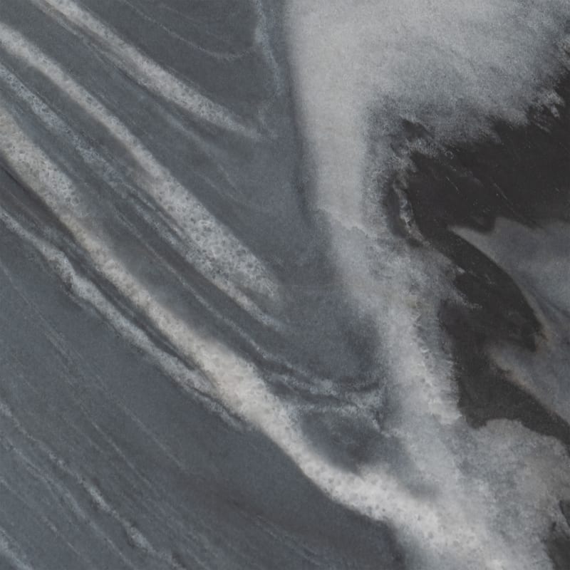 Modern End Table with Marble Top and Aluminum Base - 25" - 24.25"