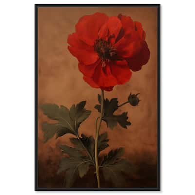 Flourish in Red II Canvas by Art Remedy