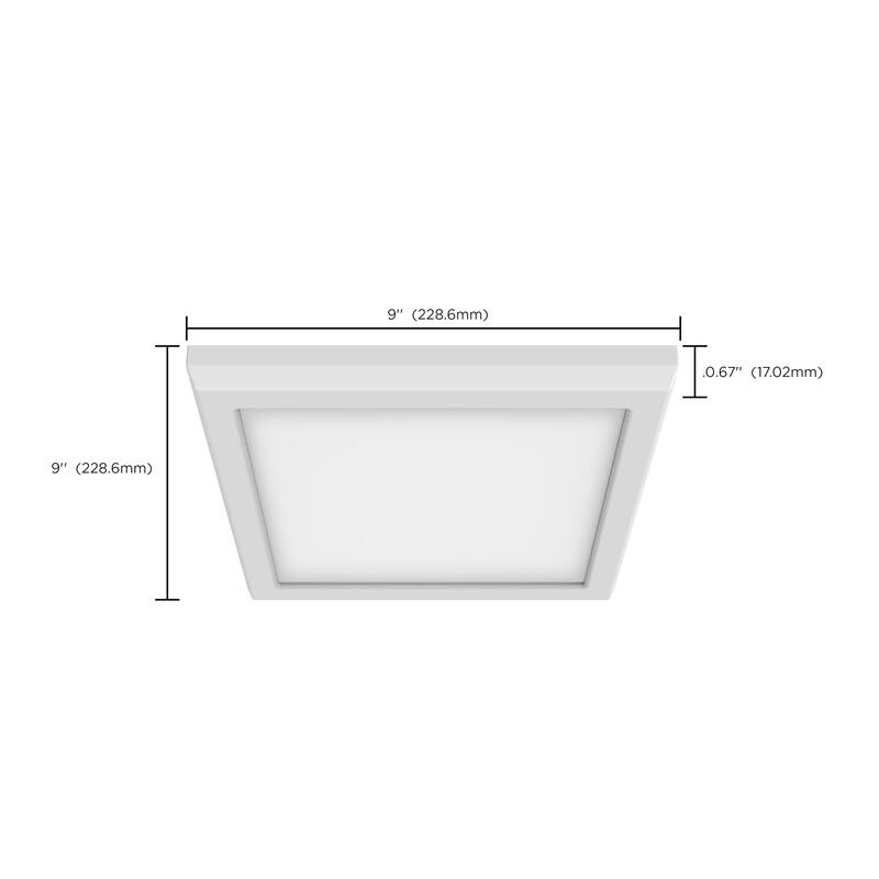BLINK Pro 13W 9 In LED Fixture 4000K Square Shape White 120/277V