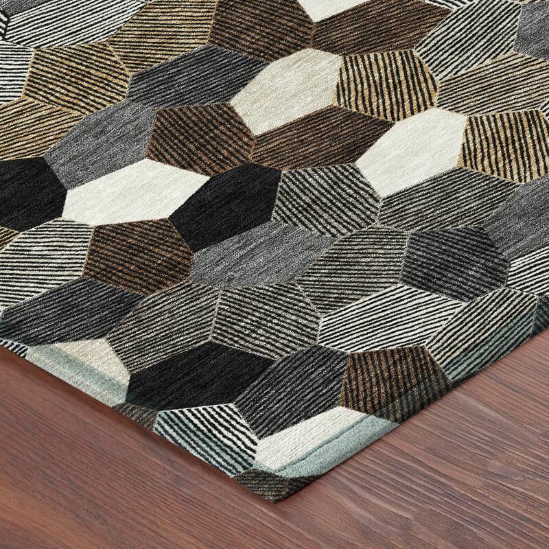 Machine Washable Indoor/ Outdoor Modern Loyd Chantille Rug