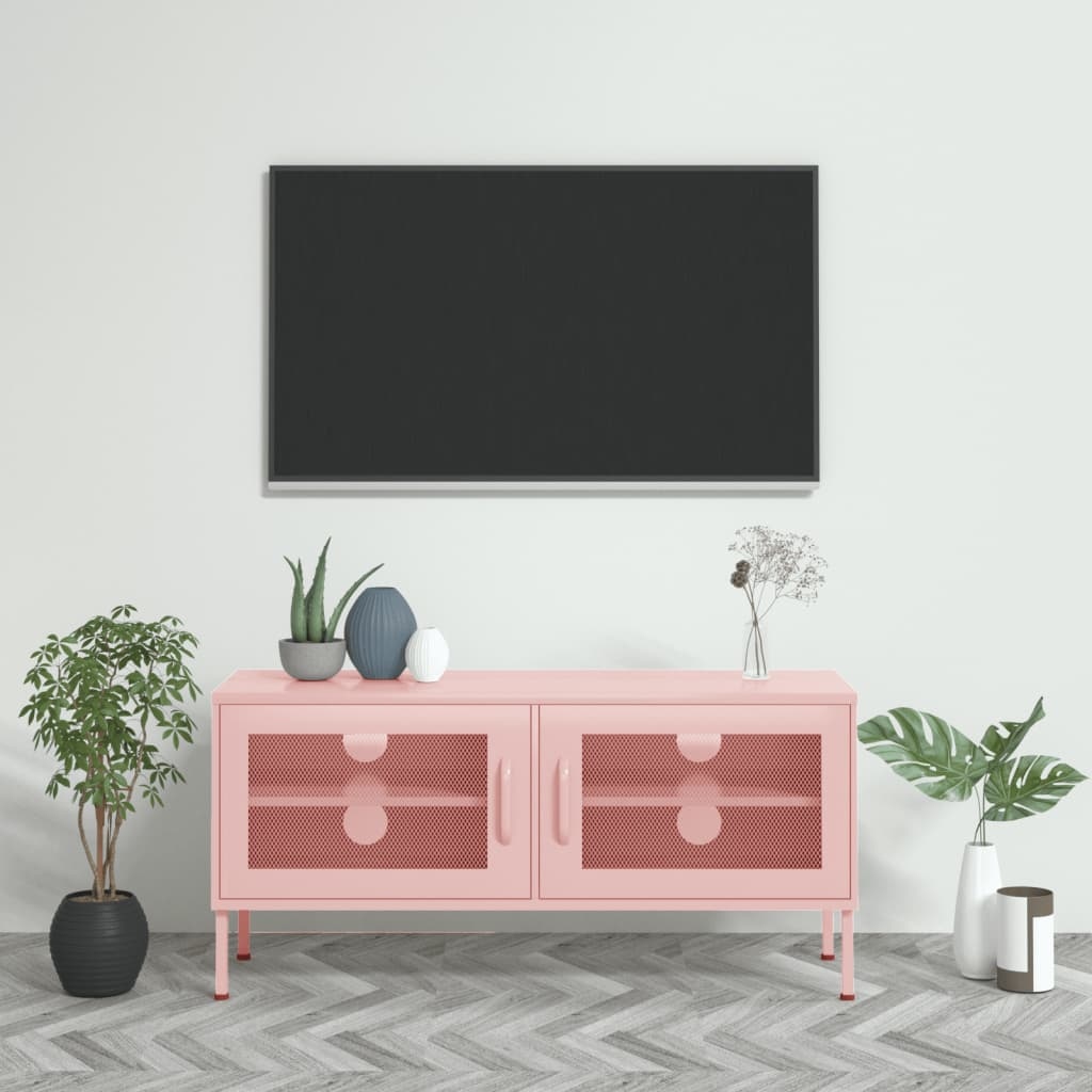 Pink shop tv stand