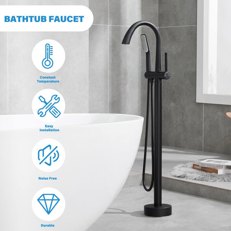 Single-Handle Freestanding Tub Faucet Mount Tub Faucet Bathtub Filler