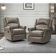 preview thumbnail 47 of 62, Ilario 32.67'' Wide Genuine Leather Manual Rocker Recliner, Set of 2