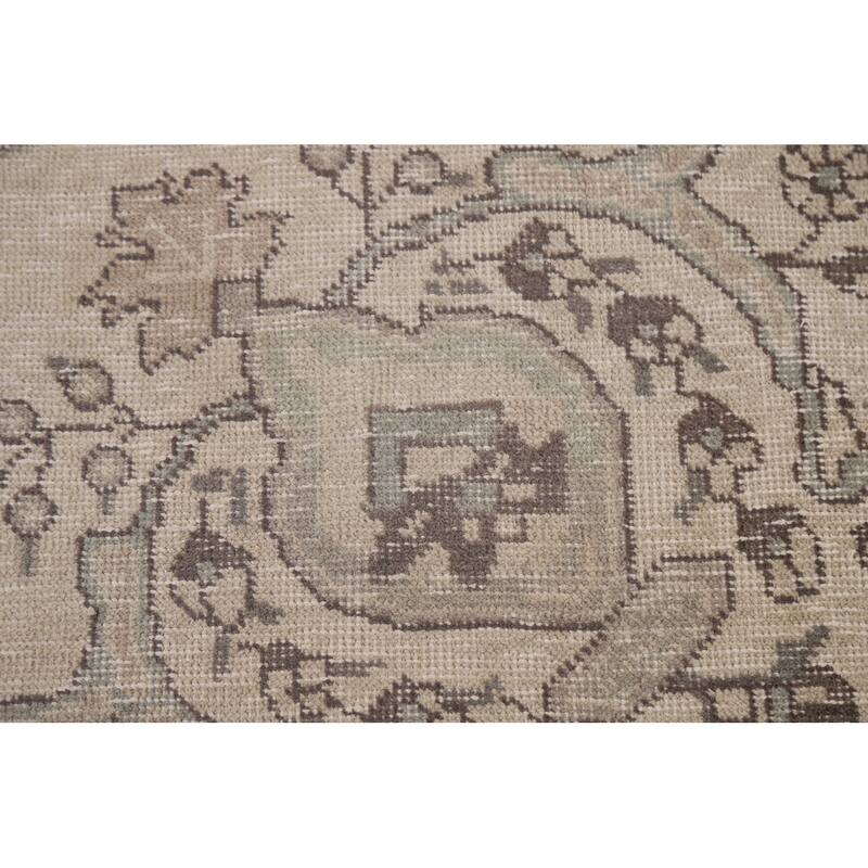 Antique Distressed Tabriz Persian Rug Handmade Wool Carpet - 6'5" x 9'3"