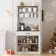 preview thumbnail 10 of 10, Garvee Kitchen Pantry Cabinet with Microwave Stand and Coffee Bar, 71" Tall Hutch Storage Cabinet, Wooden Buffet Cabinet