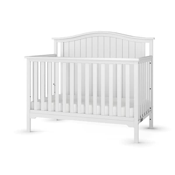 slide 2 of 24, Forever Eclectic Hampton Arch Top 4-in-1 Convertible Crib Matte White
