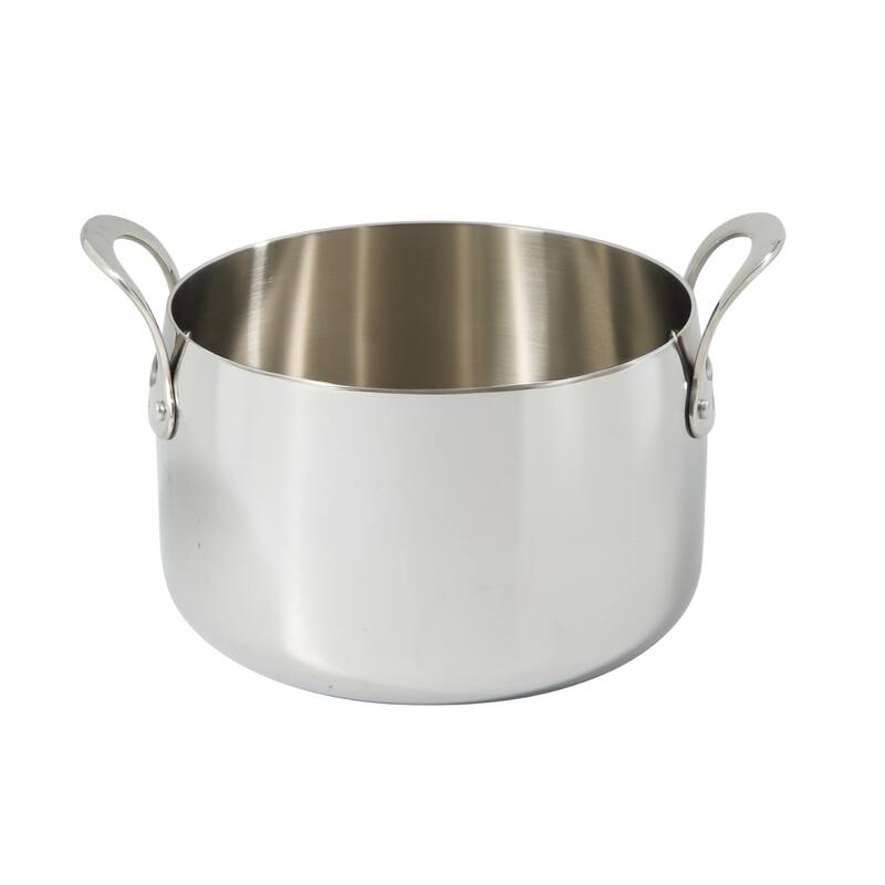 Bloomhouse 8 Quart Tri-Ply Stainless Steel Stock Pot with Lid - Dutch Oven,Oven Safe, Dishwasher Safe