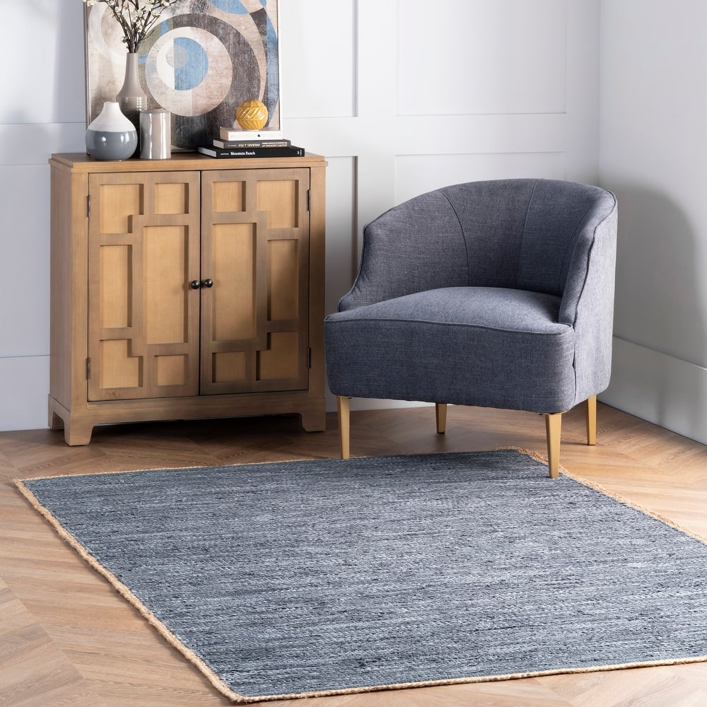 Nuloom Sabby Hand Woven Leather Flatweave Area Rug