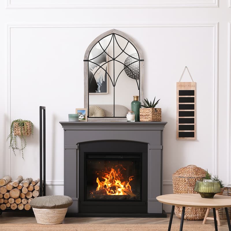 36.5" x 23.5" Large Farmhouse Wall Mirror for Wall Decor