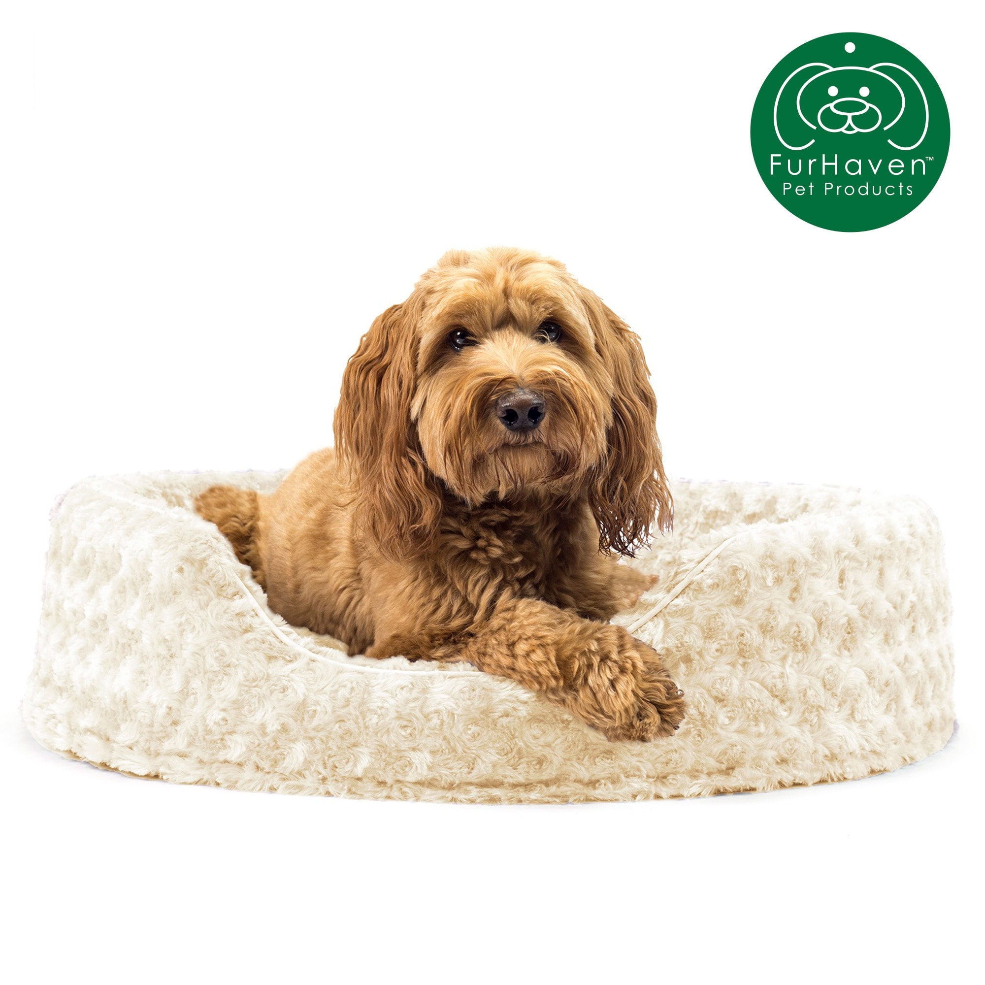 teddy oval dog bed