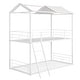 preview thumbnail 15 of 25, Twin over Twin Metal Bunk Bed with Half Roof, Guardrail, and Ladder, Premium Steel Slats Support, Ideal Kids' Furniture