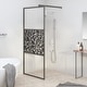 preview thumbnail 7 of 71, vidaXL Walk-in Shower Wall multi size Half Frosted ESG Glass Black