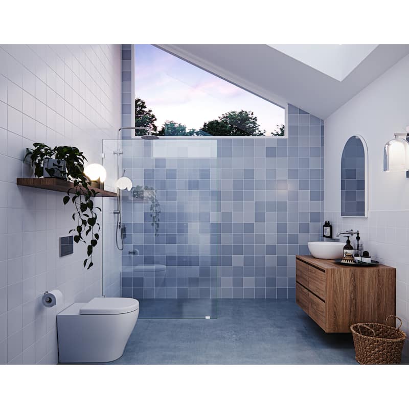 Glass Warehouse 78" x 50" Frameless Shower Door - Single Fixed Panel