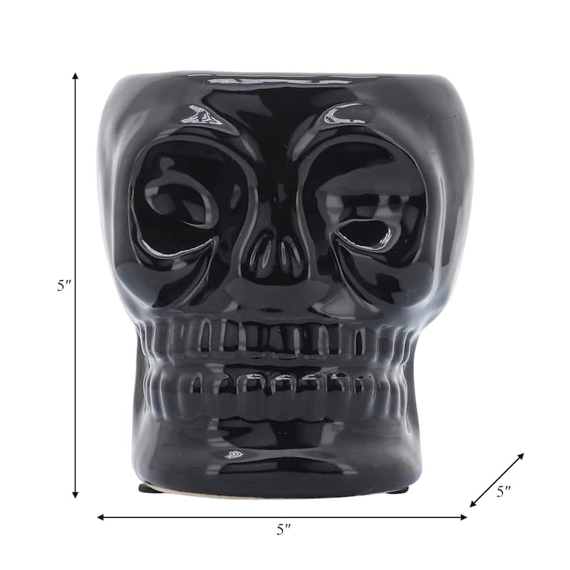 Decorative Ceramic Skull Table Vase