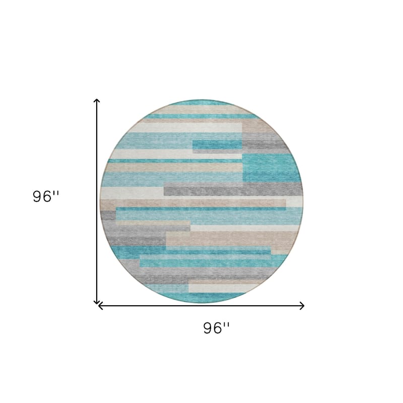 HomeRoots Striped Transitional Rectangle Outdoor Rug