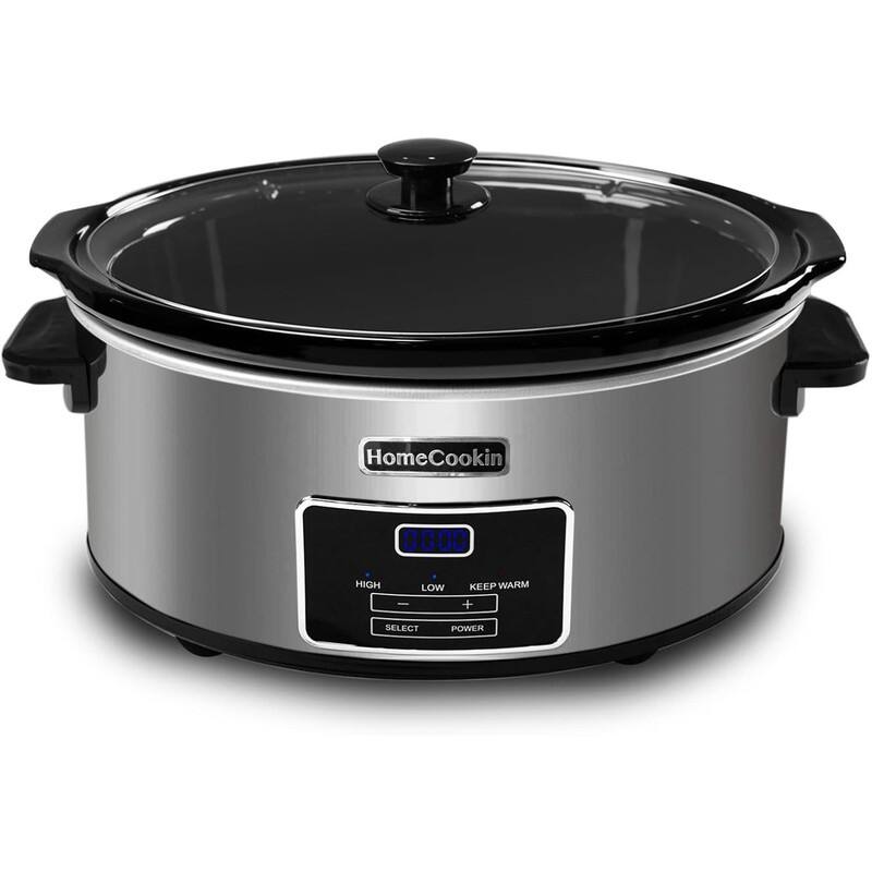 Homecookin 6,7 Quart Digital Display Programmable Slow Cooker - 7Qt - Stainless Steel