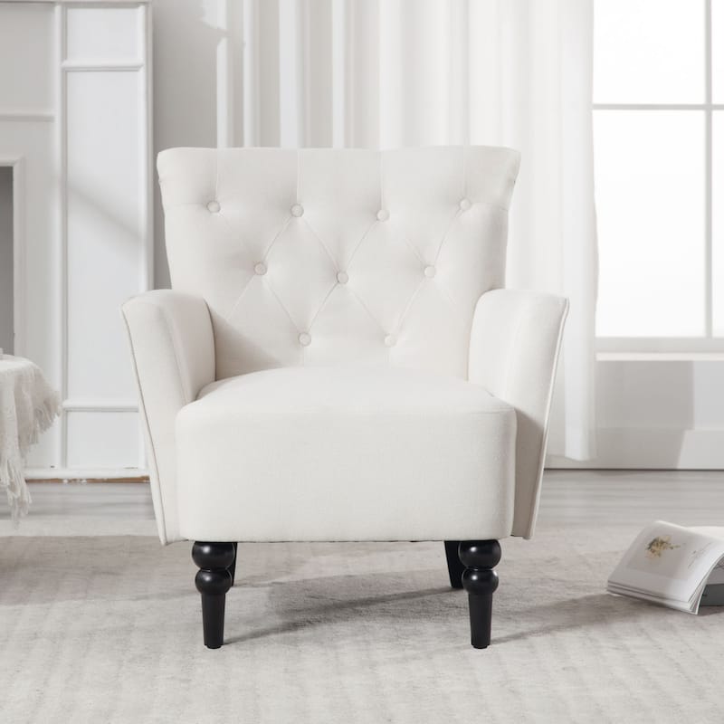 29.13" Linen Upholstered Arm Chair
