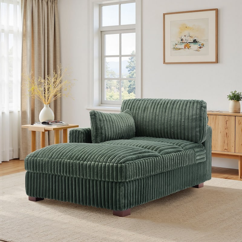 Oversized L-Shape Upholstered Chaise Lounge Sofa Couch