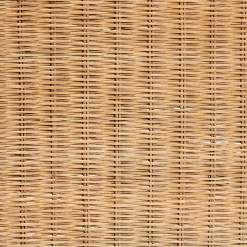 Cacaban Modern Bohemian Natural Brown Rattan Accent Bench