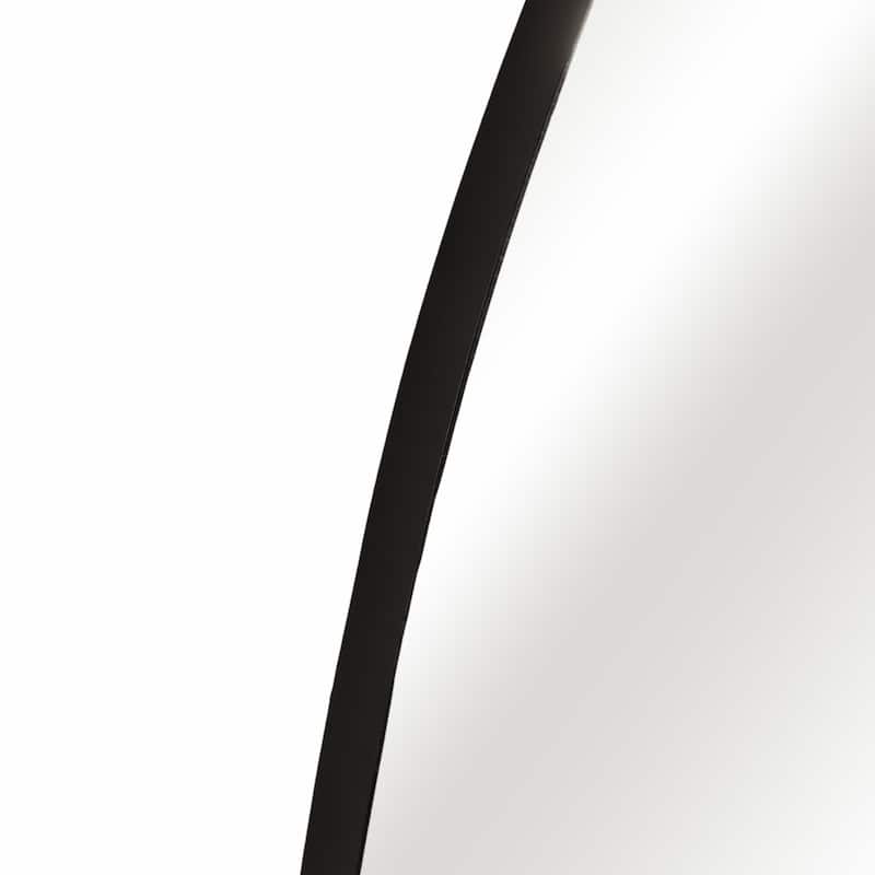 Metal Decorative Mirror - Abstract Shape Wall Accent - 35" Black - 29.5" x 1" x 35.25"