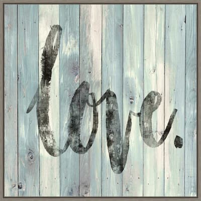 Love by Jamie Macdowell Framed Canvas Art - 22 x 22-inch