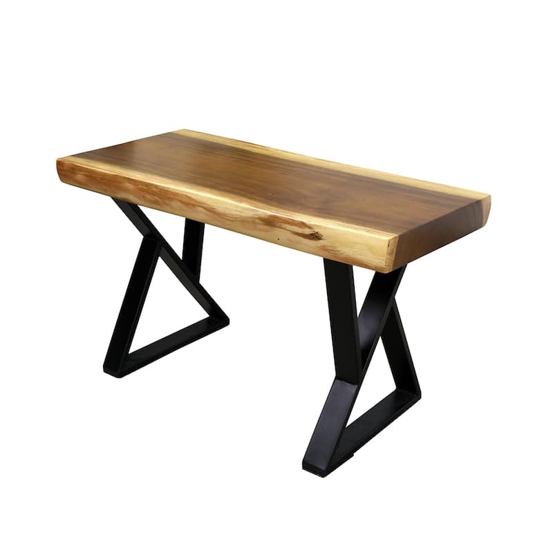 Natural Wood Rectangle Bench