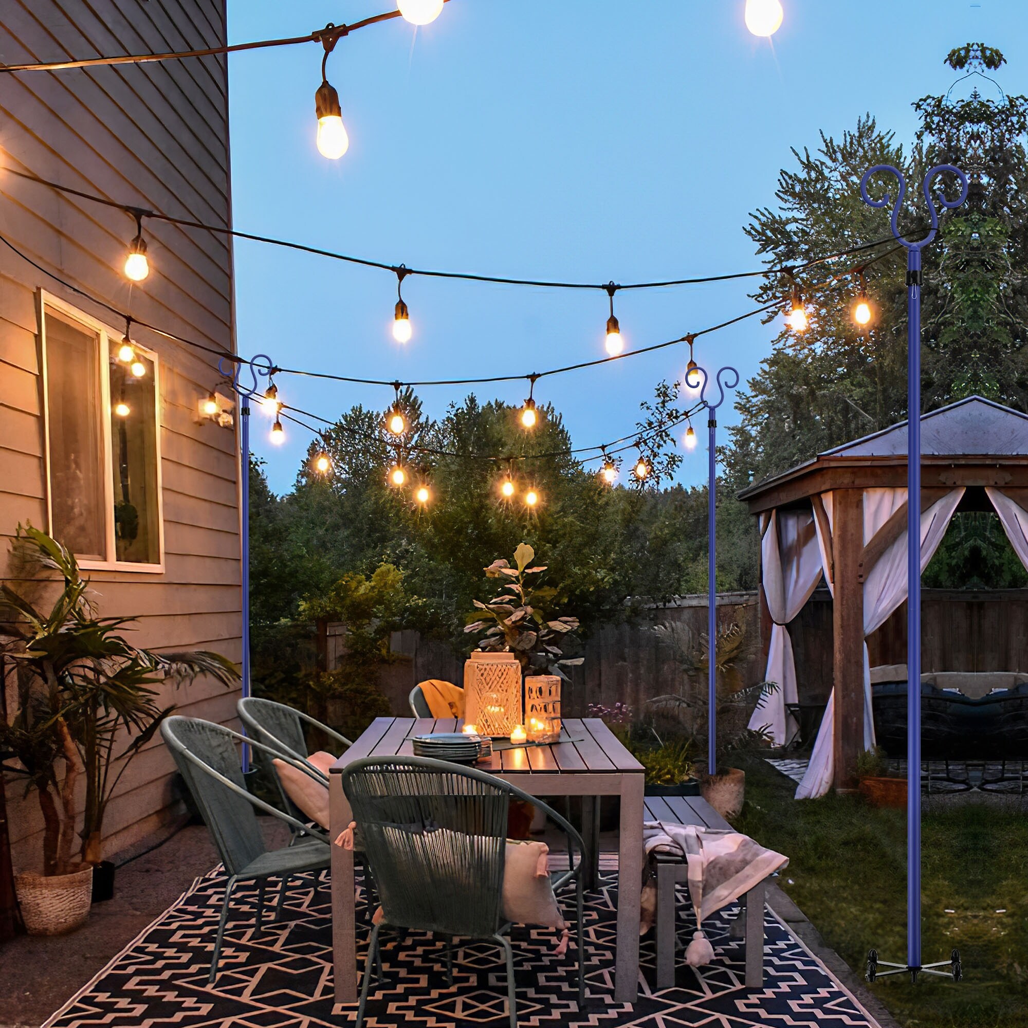 Metal poles for string lights new arrivals