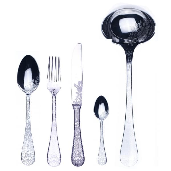 slide 2 of 6, Mepra Casablanca Flatware Set - 49 Pieces Silver