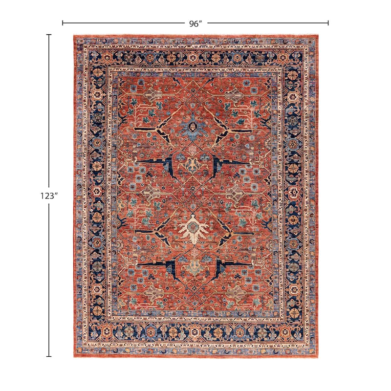 Serapi One-of-a-Kind Hand-Knotted Area Rug - Orange - 8' 0" x 10' 3"