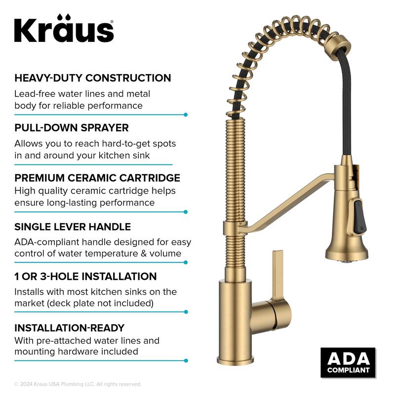 Kraus KPF-1693 Britt 1.8 GPM Single Hole Pre-Rinse Pull Down Kitchen