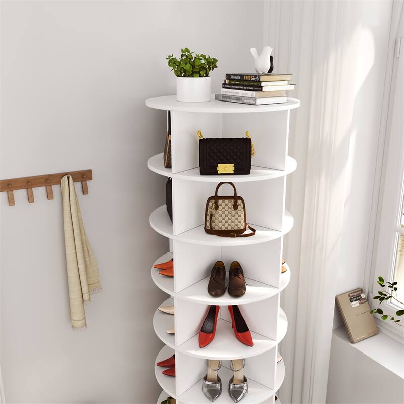 360 Rotating Shoe Cabinet with 7 Layers,Large Space for Storage