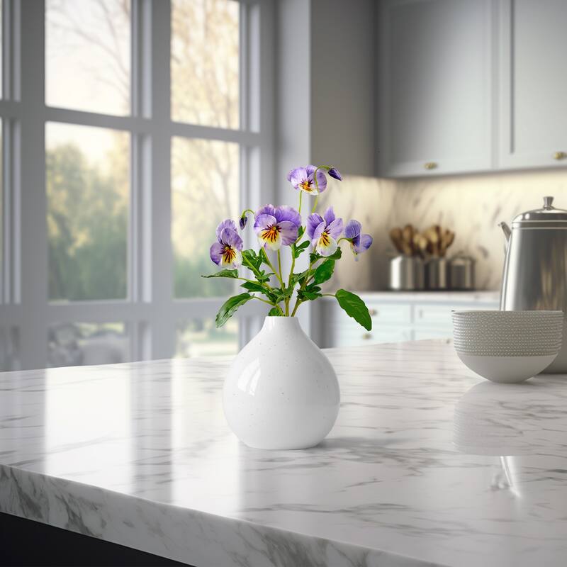 Two-Tone Pansy Artificial Floral Spray - 15" - Amethyst Purple