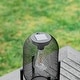 preview thumbnail 18 of 18, Glitzhome Set of 2 Metal Black Solar Powered Outdoor Lantern with Stand