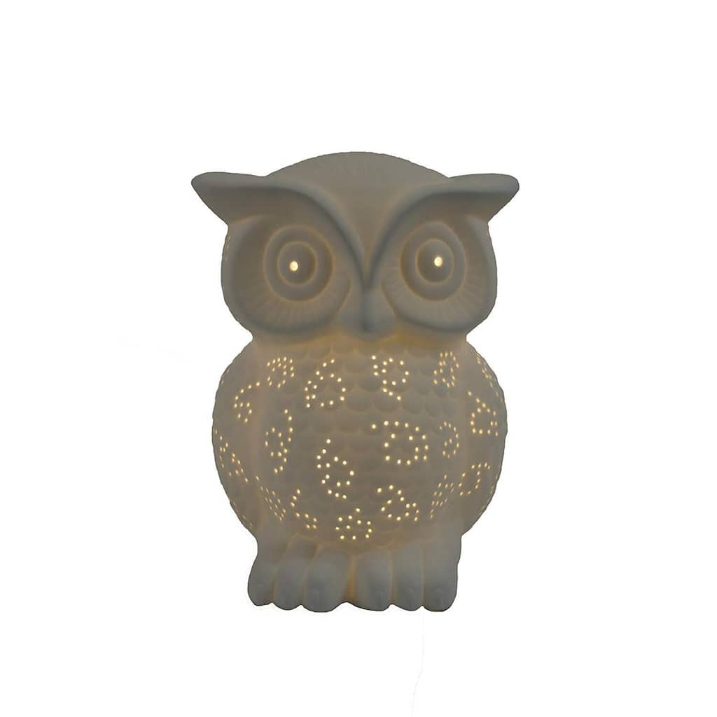 9.84 in. White Finish Table Lamp with White Shade, Sturdy Table Lamp for Living Rooms and Bedrooms