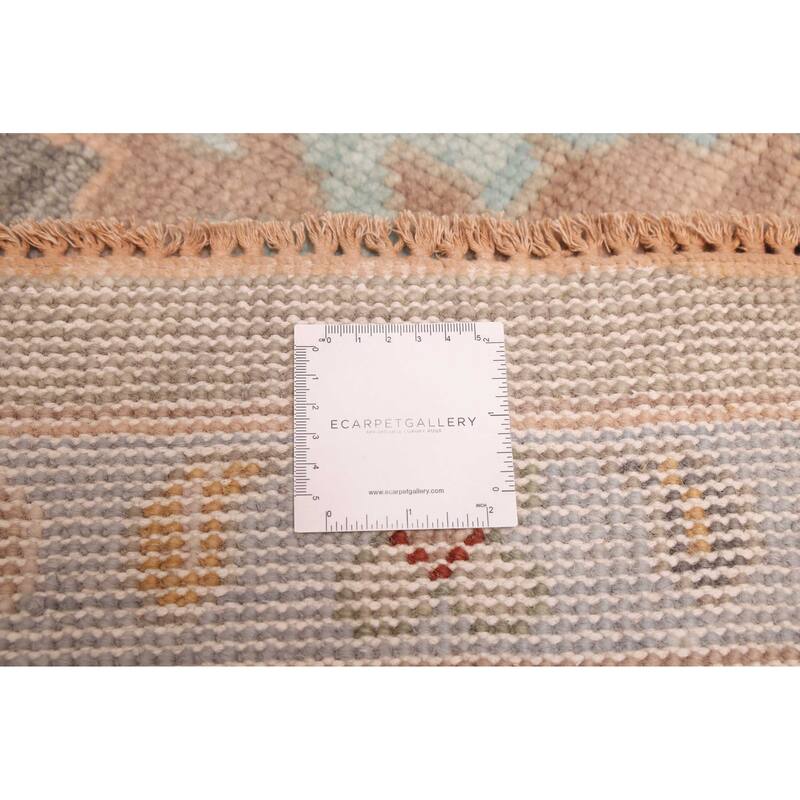 ECARPETGALLERY Hand-knotted Modern Oushak Sage Wool Rug - 9'1 x 12'0