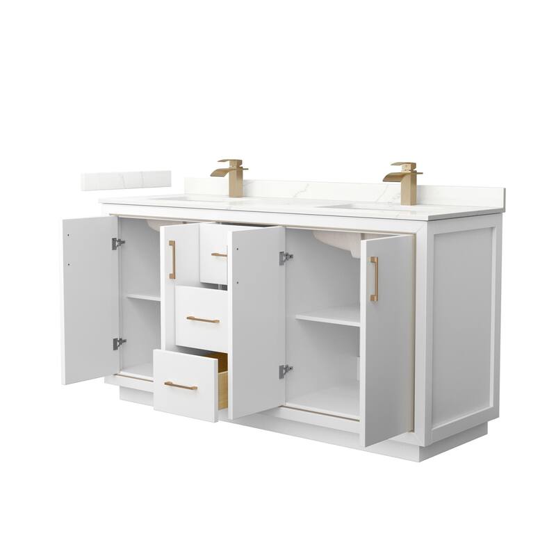 Wyndham Collection WCF111166D-QTZ-UNSMXX Icon 66" Free Standing Double