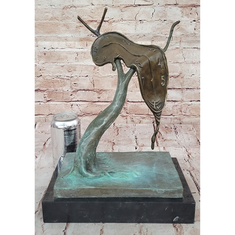 The Persistence Of Memory Melting Clock By Salvador Dali Bronze Statue Sculpture Decor