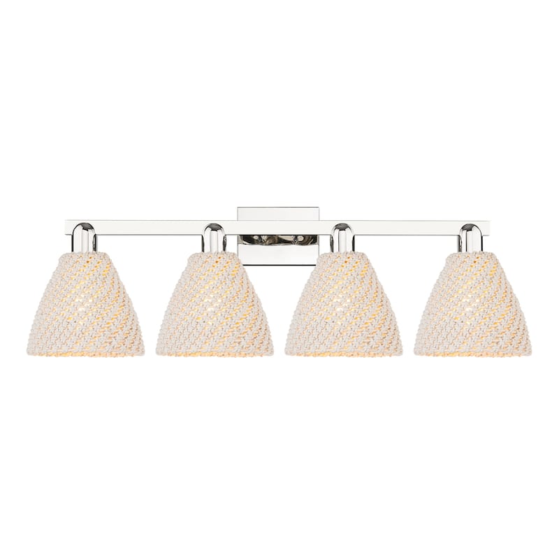Innovations Lighting 716-4W-11-36 Natural Ballston Dome Vanity Natural - Polished Nickel / Natural