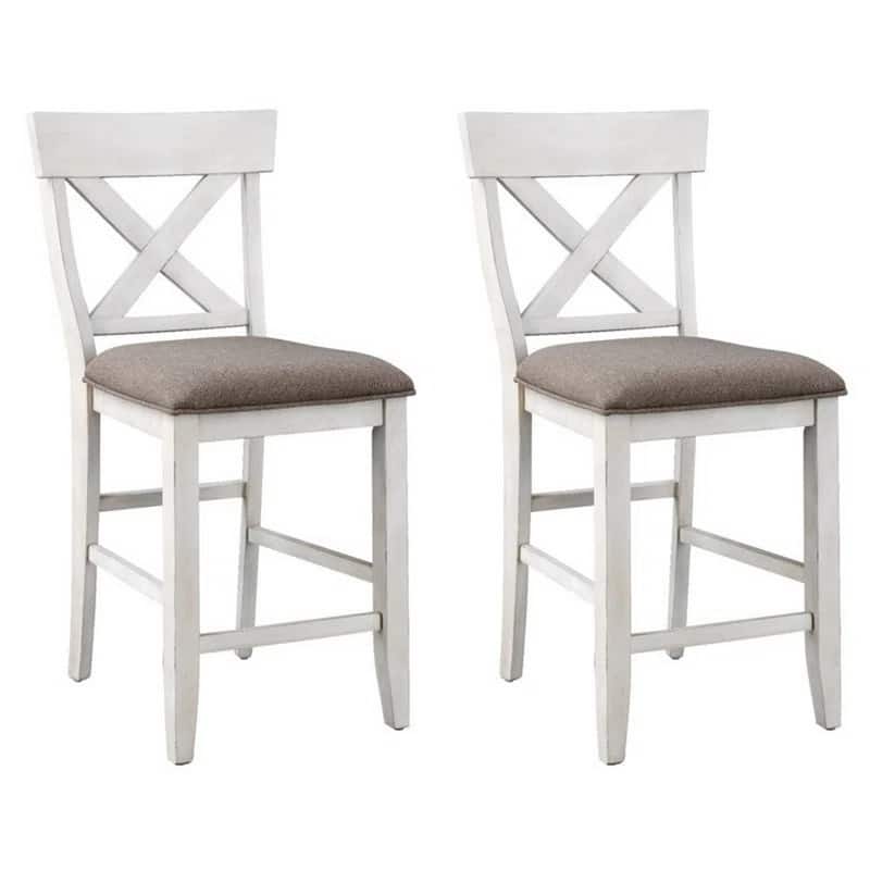 Belsey X Back Upholstered Counter Stool Set of 2